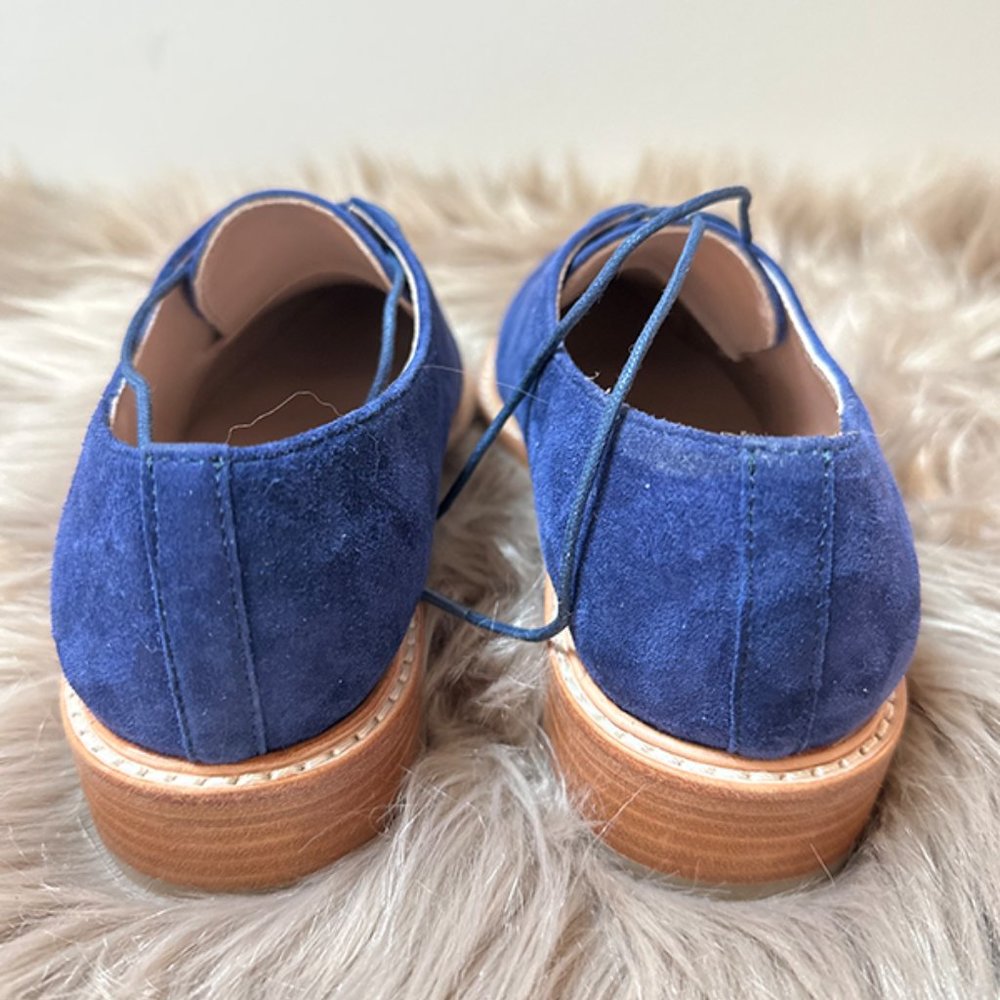 Gracie Blue Suede Shoes - Picture 4 of 7